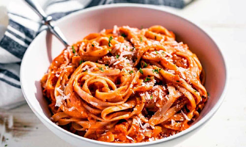 Tomato Cream Linguine